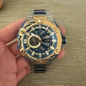 Invicta Blue and Gold Automatic Watch